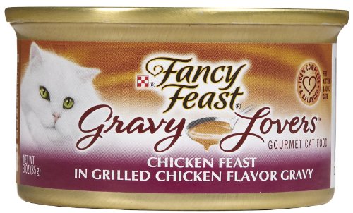 Fancy Feast Gravy Lovers Chicken Feast in Grilled Chicken Flavor Gravy Cat Food, 3 oz, 12 Cans
