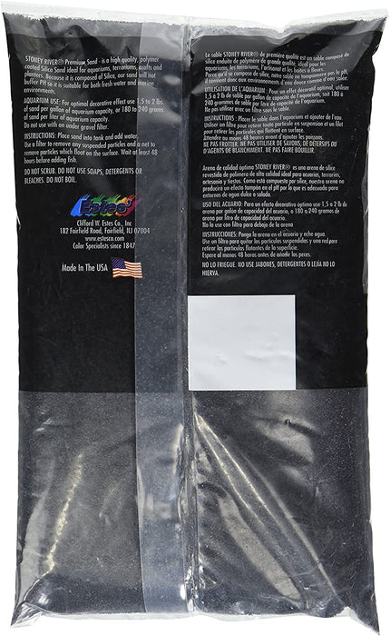 Estes' Gravel Products AES06606 Marine Sand Black for Aquarium, 5-Pound (Two Pack)