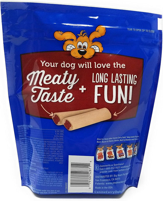 Canine Carry Outs Chew Bones Beef Flavor Long-Lasting Dog Snacks, Small Bones, 14 oz