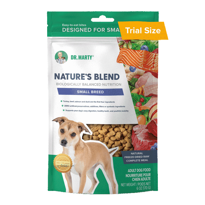 Dr. Marty Nature's Blend Adult Small Breed Freeze-Dried Raw Dog Food 6 oz