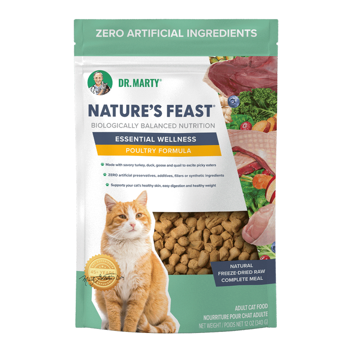 Dr. Marty Nature's Feast Essential Wellness Poultry Dry Cat Food 12 oz