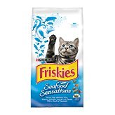 Friskies Dry Cat Food, Seafood Sensations, 3.15 Lb Bag
