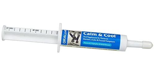 Oralx Calm and Cool for Horses. Cost-Saver 3-Pac. Made with L-Tryptophan & Herbal Extracts to Help Maintain Calm, Focused Composure During Events & Transport. Three Easy-Dose Syringes,1.2 OZ (34g) ea.