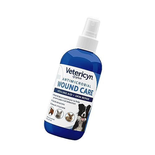 Vetericyn Plus Non-Toxic All Animal Wound and Skin Care 8 Oz Liquid Spray, Veterinary-Recommended