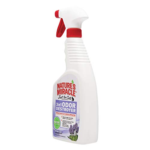 Nature's Miracle Just for Cats 3 in 1 Odor Spray, Lavender Scent 24 oz