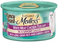 Fancy Feast Elegant Medley`s White Meat Chicken Tuscany w/ Rice & Garden Greens Cat Food 24 - 3oz Cans