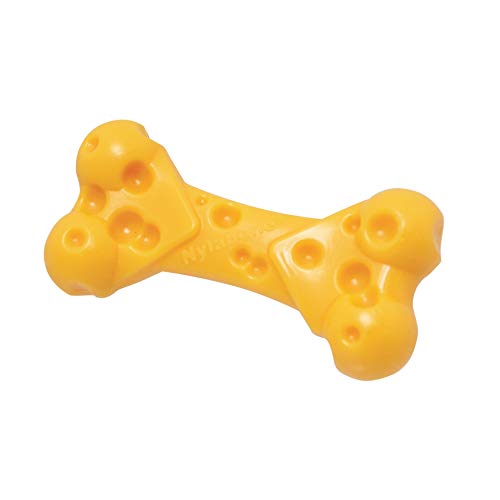 Nylabone 2 Pack of DuraChew Cheese Bones, Medium For Dogs up to 35 Pound