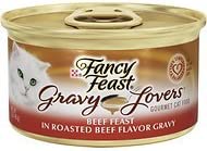 Fancy Feast Gravy Lovers Beef Feast in Roasted Beef Flavor Gravy Cat Food, 3 oz, 12 Cans