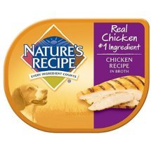 6 Individual Trays of Nature's Recipe Chicken Recipe in Broth Wet Dog Food, 2.75 oz ea