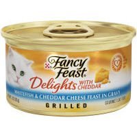 Fancy Feast Delights with Cheddar Grilled Whitefish & Cheddar Cheese Feast in Gravy (12-CANS) (NET WT 3 OZ Each)