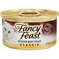 Fancy Feast Classic Tender Beef Feast Canned Cat Food, 3 oz, 12 Cans
