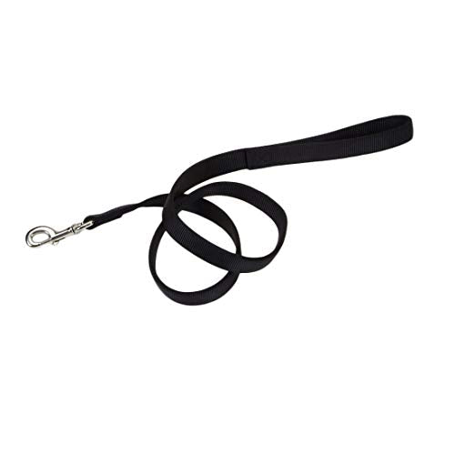 Coastal Pet Double-Ply Nylon Dog Leash, Black Color | 1" Wide by 6-Feet Long |1-Unit