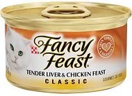 Fancy Feast Classic Tender Liver & Chicken Feast Cat Food, 3 oz, 12 Cans
