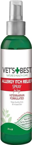 Vet's Best Allergy Itch Relief Spray for Dogs | Soothes Dog Dry Skin | Relieves The Urge to Itch, Lick, and Scratch | 8 Ounces