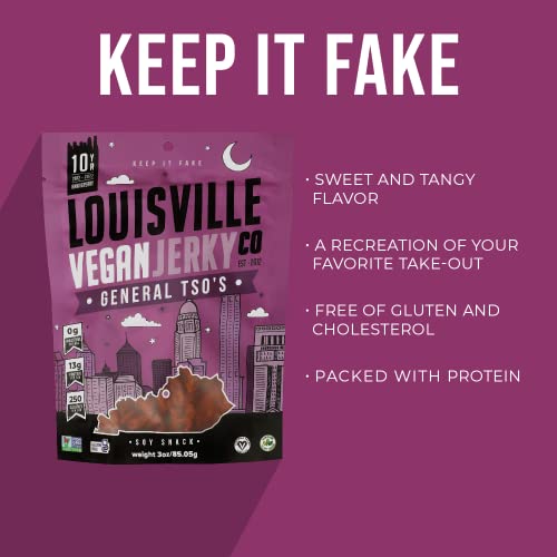 LOUISVILLE VEGAN JERKY General Tso's Jerky, 3 OZ