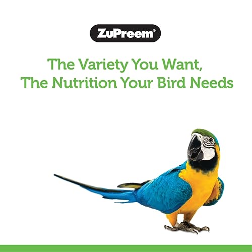 ZuPreem FruitBlend Flavor Pellets Bird Food for Parrots and Conures (Multiple Sizes) - Daily Blend Made in USA for Caiques, African Greys, Senegals, Amazons, Eclectus, Small Cockatoos