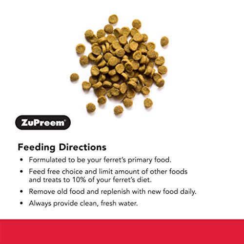 ZuPreem Premium Daily Grain Free Ferret Diet Food - Nutrient Dense, Highly Digestible, High Protein Levels (4 lb Bag (2-Pack))