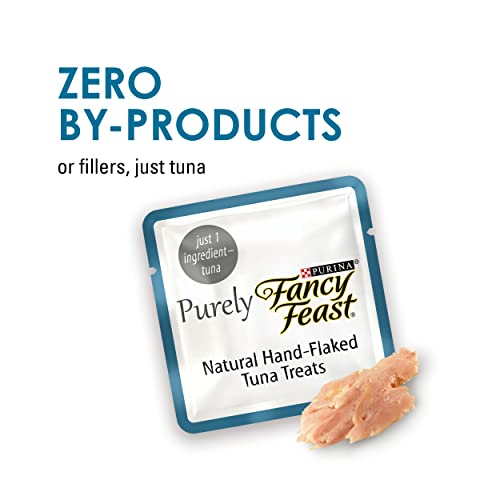 Purina Fancy Feast Natural Cat Treats, Purely Natural Hand-Flaked Tuna - (5) 10 ct. Pouches
