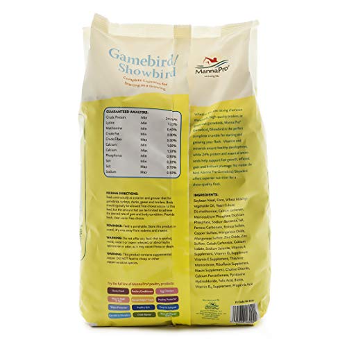 Manna Pro Gamebird Showbird Crumbles, 5 Pounds (Pack of 2)