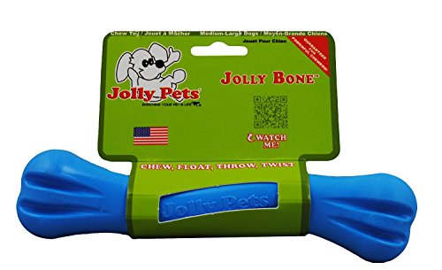 Jolly Pets 3 Pack of Jolly Bones, Blue, Large 8-Inch