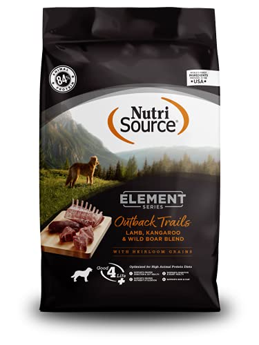NutriSource Element Series Dog Food, Made with Lamb, Kangaroo and Wild Board, with Heirloom Grains, Dry Dog Food