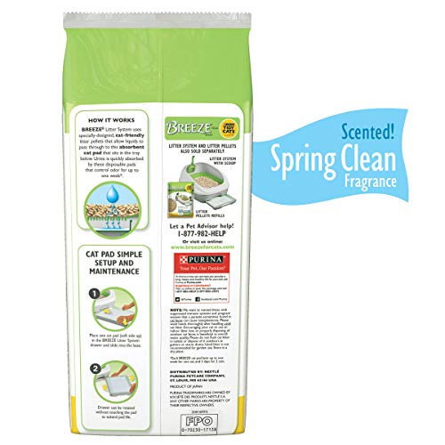 Purina Tidy Cats Breeze Spring Clean Cat Pads Refill Pack - 10-Count Pouches