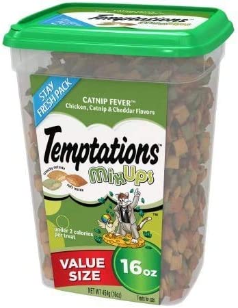 Temptations Mixups Catnip Fever Flavor Cat Treats, 16 Oz (Value size) - Pack of 2