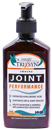 TRIXSYN Canine Performance - Dog Hip & Joint Supplement - Enhance Joint Pain Relief for Small, Large & Senior Dogs - Patented MHB3 Hylauronan Liquid Formula - 72 Day Supply