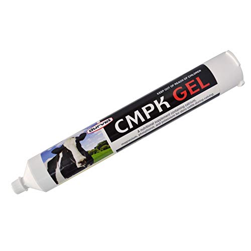 Durvet CMPK Gel. Concentrated Calcium-Mineral Supplement for Cattle. Helps Prevent Milk Fever in Dairy Cows When Calving. Convenient Easy-Dose Oral Gel. Safe. No Withdrawal. 300 ml Tube.