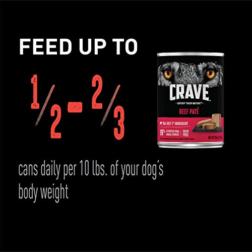 CRAVE High Protein Grain Free Paté Adult Wet Dog Food, Pack of 12 12.5 oz. cans