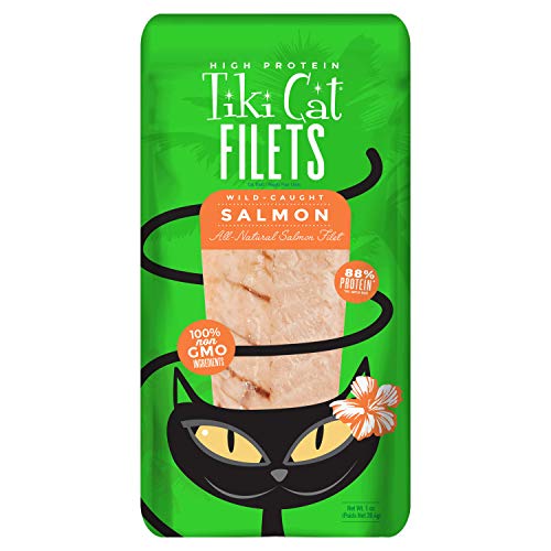 Tiki Cat Filets Treat or Dry Wet Food Topper Complement for Cats - Grain Free and High Protein All Natural