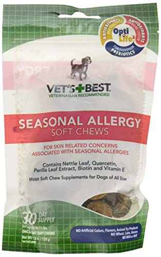 Vet's Best (3 Pack) Seasonal Allergy Soft Chews Dog Supplements,Each a 30 Day Supply