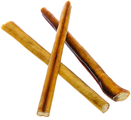 Redbarn Straight 12" Bully Sticks for Dogs. Natural, Grain-Free, Highly Palatable, Long-Lasting Dental Chews Sourced from Free-Range, Grass-Fed Cattle