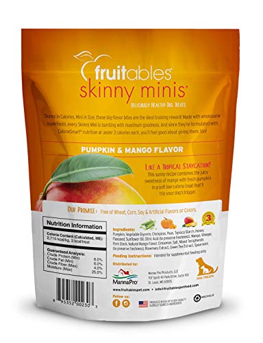 Fruitables Skinny 5 Ounce Minis Pumpkin & Mango Soft & Chewy Dog Treats