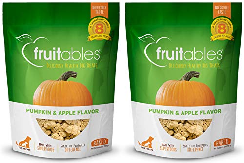 Fruitables Baked Dog Treats Pumpkin & Apple Flavor (2 Pack) 7 oz Each