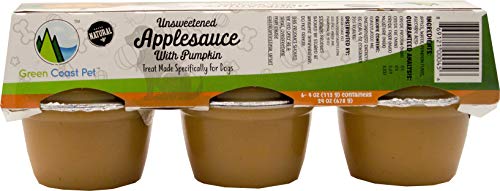 Green Coast Pet Unsweetened Applesauce with Pumpkin for Dogs (6 Pack)