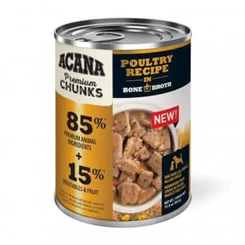 ACANA Grain-Free Premium Chunks Poultry Recipe in Bone Broth Wet Dog Food