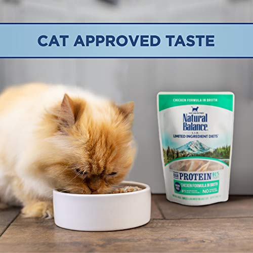 Natural Balance L.I.D. Limited Ingredient Diets Wet Cat Food in Broth, 24 Cups