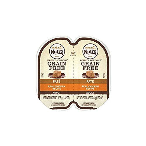 Nutro Perfect Portions Grain Free Soft Wet Cat Food Variety Pack - 3 Flavors - Salmon & Tuna, Chicken, and Chicken & Liver - 2.6 Ounces Each (12 Cans Total)
