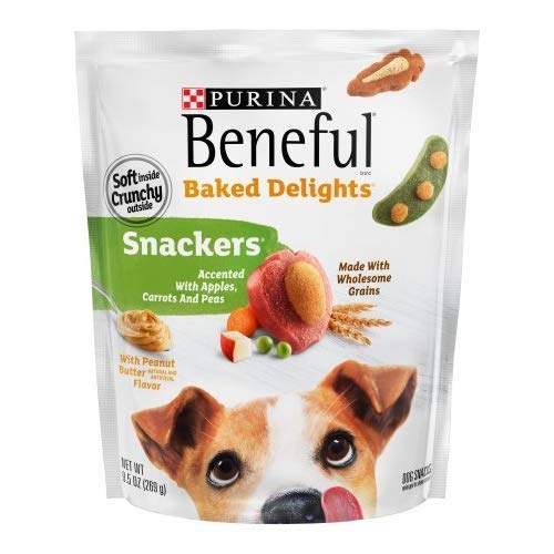 Purina Beneful Baked Delights Dog Treats, Snackers - Peanut Butter - 9.5 oz - Pack of 2
