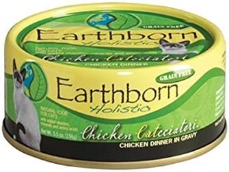 Earthborn Holistic Wet Cat Food Variety Pack - 4 Flavors (Catalina Catch, Harbor Harvest, Chicken Catcciatori, and Monterey Medley) - 5.5 Ounces Each (12 Total Cans)