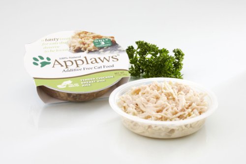Applaws Cat Pots Tender Chicken Breasts with Rice Peel Top Cat Food (18) 2.12oz Trays
