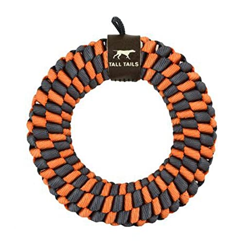 Tall Tails 88217087 Braided Ring Dog Toy44; Orange - 5 in.
