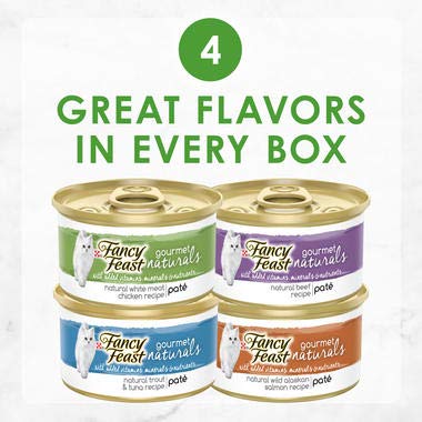 Fancy Feast Purina Gourmet Naturals Pate` Collection Grain Free (12-3 OZ Cans)