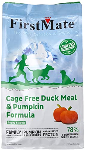 Firstmate, Limited Ingredient Cage-Free Duck Meal & Pumpkin Formula Dry Dog Food, 5 lb