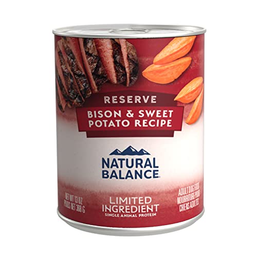 Natural Balance Limited Ingredient Adult Grain-Free Wet Canned Dog Food Reserve Bison & Sweet Potato Recipe