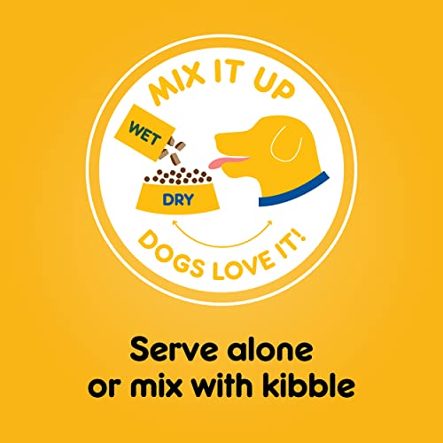 Pedigree Adult Canned Wet Dog Food Chopped Ground Dinner Combo with Chicken, Beef & Liver Flavor, 22 oz. Cans (Pack of 12)