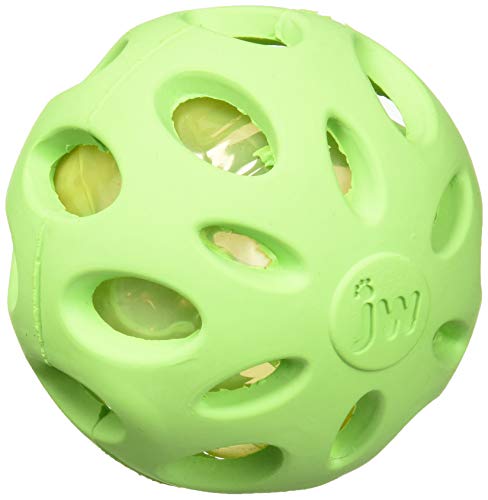 Crackle Heads Ball Dog Toy [Set of 3] Size: Medium (8" H x 3" W x 3" L), Color: Green