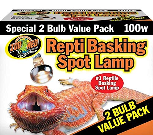 Zoo Med Repti Basking Spot Bulb, 100 watt, E27 threaded base, set of 2 bulbs