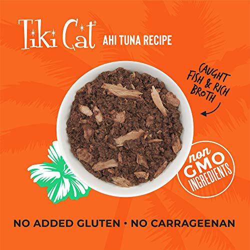 Tiki Cat Grill Grain-Free, Low-Carbohydrate Wet Food with Whole Seafood in Broth for Adult Cats & Kittens